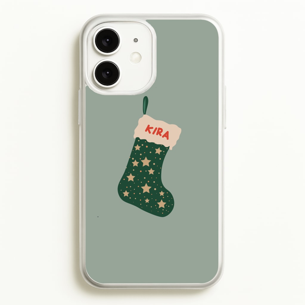 Green Stocking - Personalised Christmas - Christmas Phone Case for iPhone 11