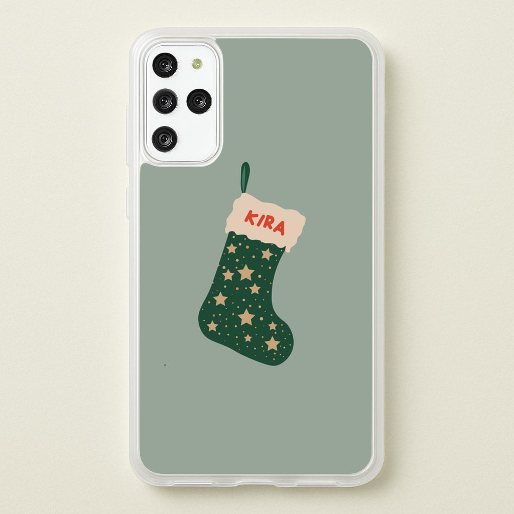 Green Stocking - Personalised Christmas - Christmas Phone Case for Galaxy S20 Plus