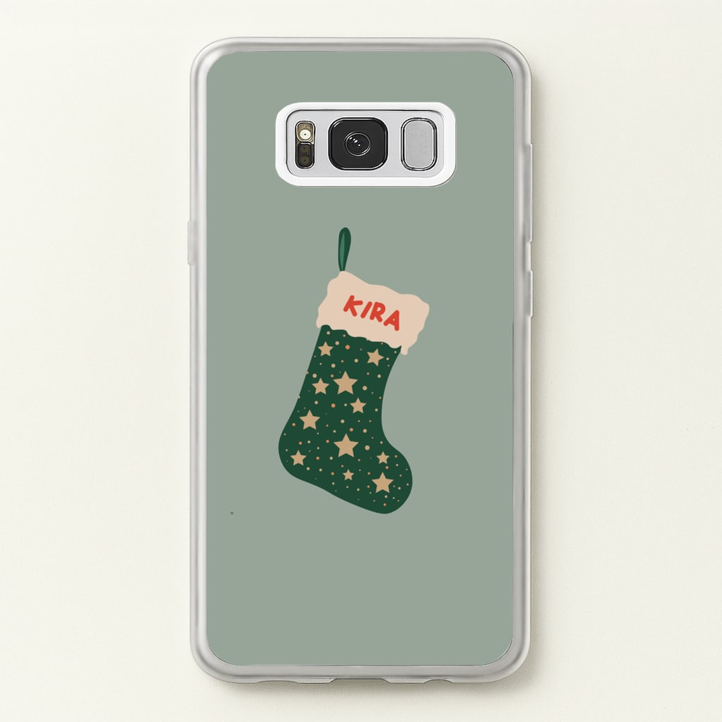 Green Stocking - Personalised Christmas - Christmas Phone Case for Galaxy S8