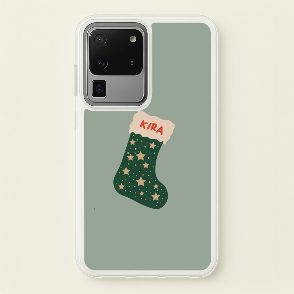 Green Stocking - Personalised Christmas - Christmas Phone Case for Galaxy S20 Ultra