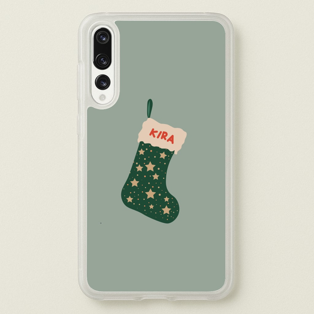 Green Stocking - Personalised Christmas - Christmas Phone Case for Huawei P20 Pro