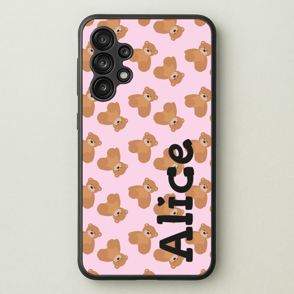 Teddy Bear Pattern - Personalised Christmas - Christmas Phone Case for Galaxy A13