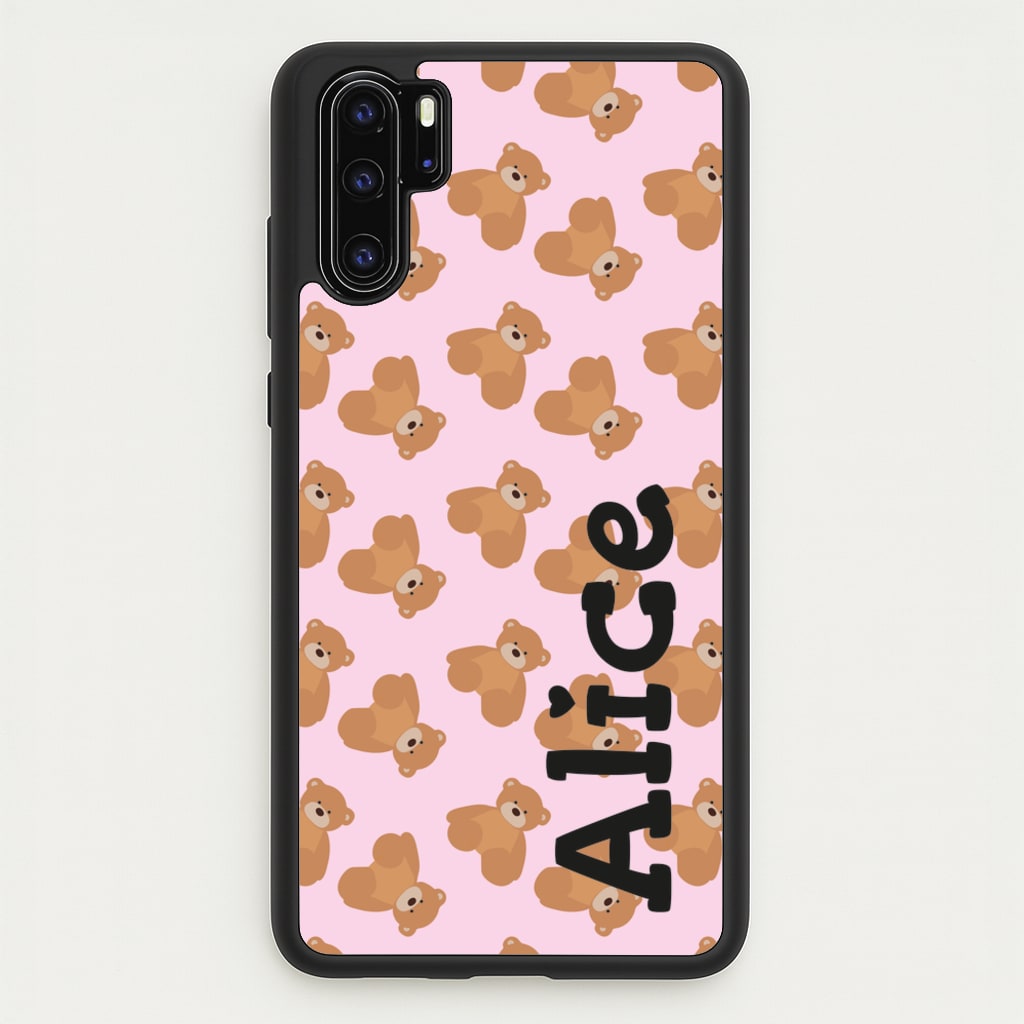 Teddy Bear Pattern - Personalised Christmas - Christmas Phone Case for Huawei P30 Pro