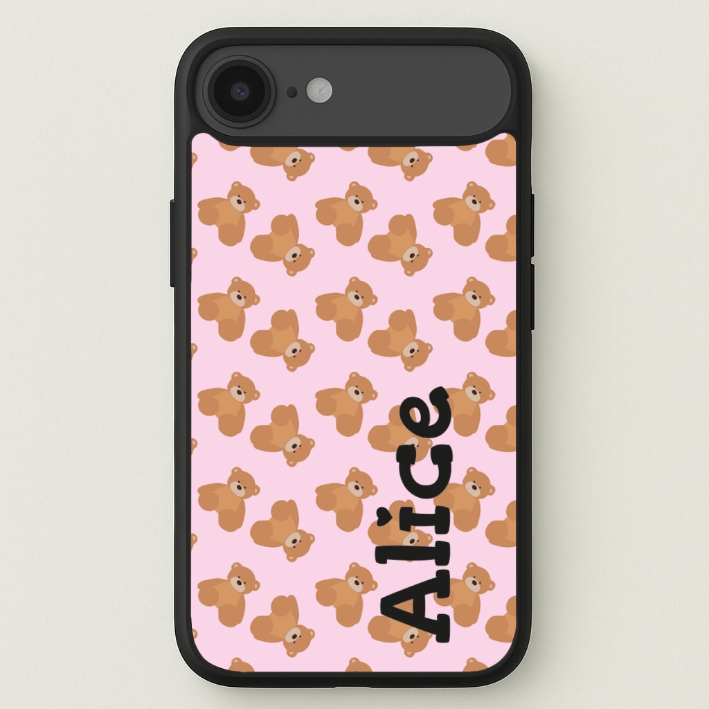 Teddy Bear Pattern - Personalised Christmas Phone Case for iPhone 17 Air