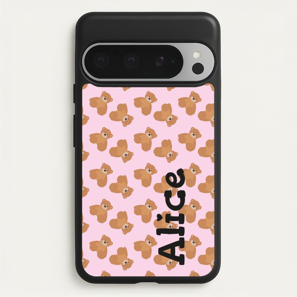 Teddy Bear Pattern - Personalised Christmas - Christmas Phone Case for Google Pixel 9 Pro XL