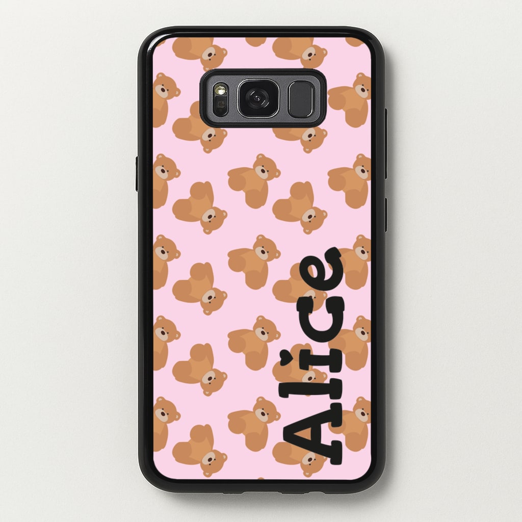 Teddy Bear Pattern - Personalised Christmas - Christmas Phone Case for Galaxy S8 Plus