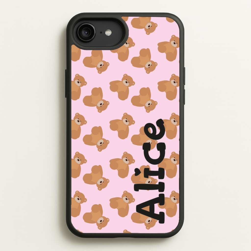 Teddy Bear Pattern - Personalised Christmas - Christmas Phone Case for iPhone 6 Plus / 7 Plus / 8 Plus