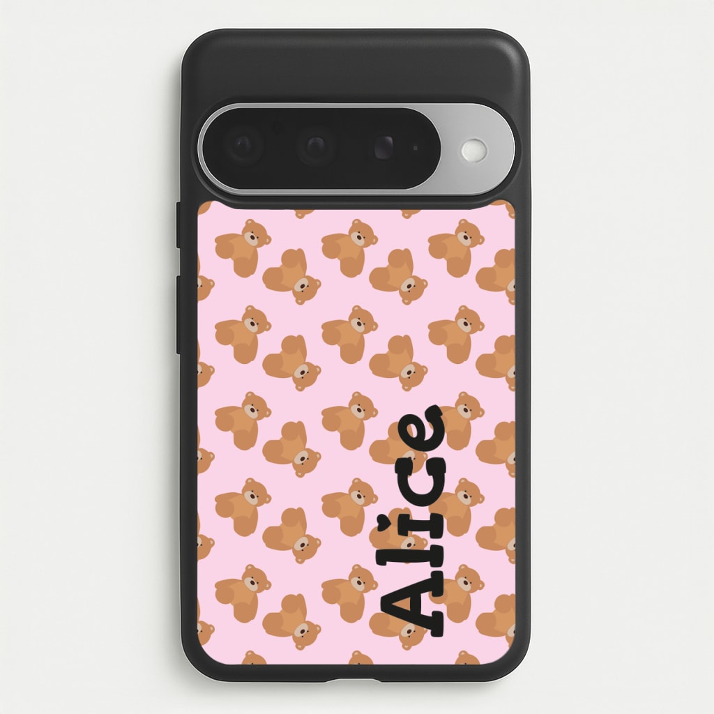 Teddy Bear Pattern - Personalised Christmas Phone Case for Google Pixel 10 Pro XL