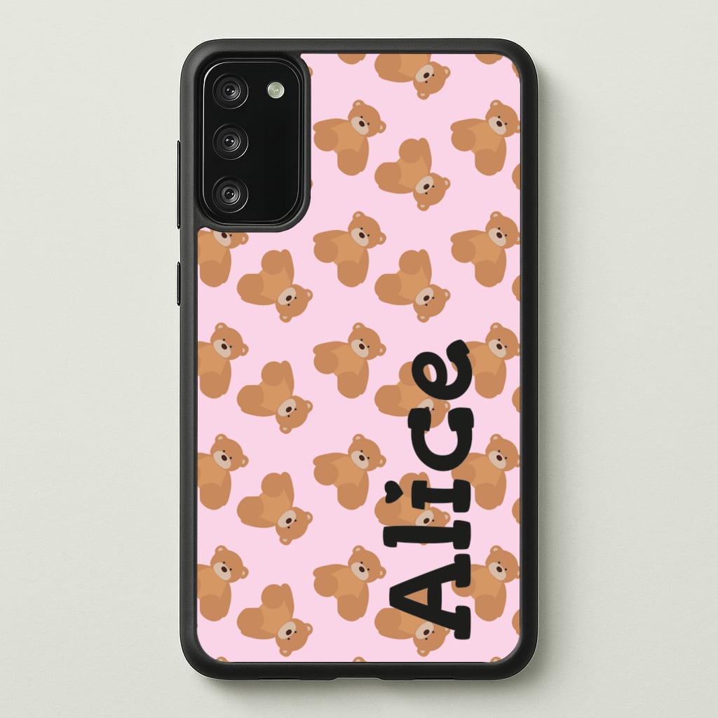 Teddy Bear Pattern - Personalised Christmas - Christmas Phone Case for Galaxy S20FE