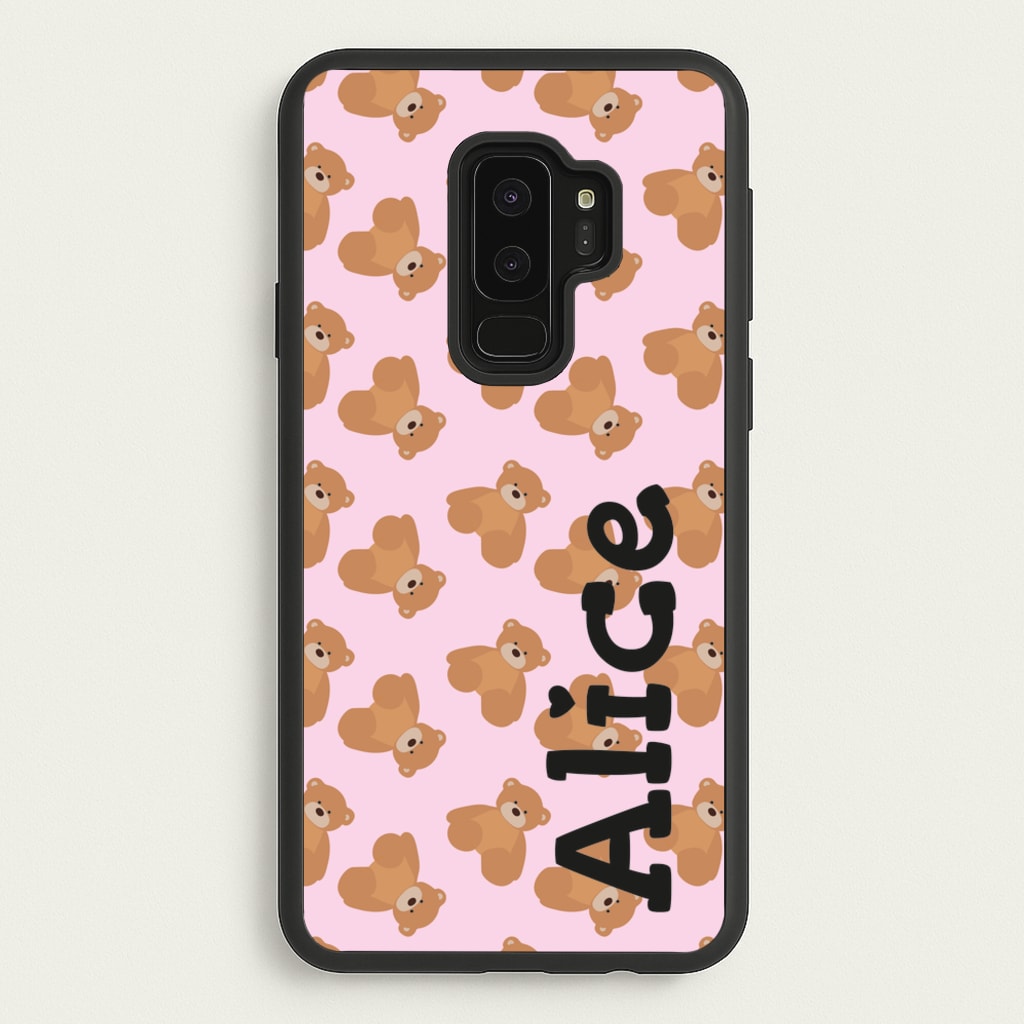 Teddy Bear Pattern - Personalised Christmas - Christmas Phone Case for Galaxy S9 Plus