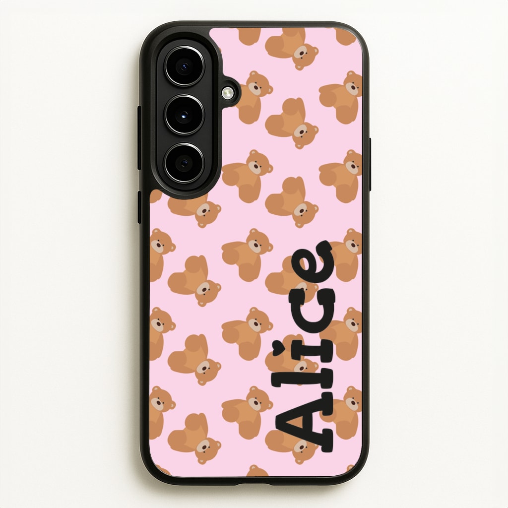 Teddy Bear Pattern - Personalised Christmas - Christmas Phone Case for Galaxy A56