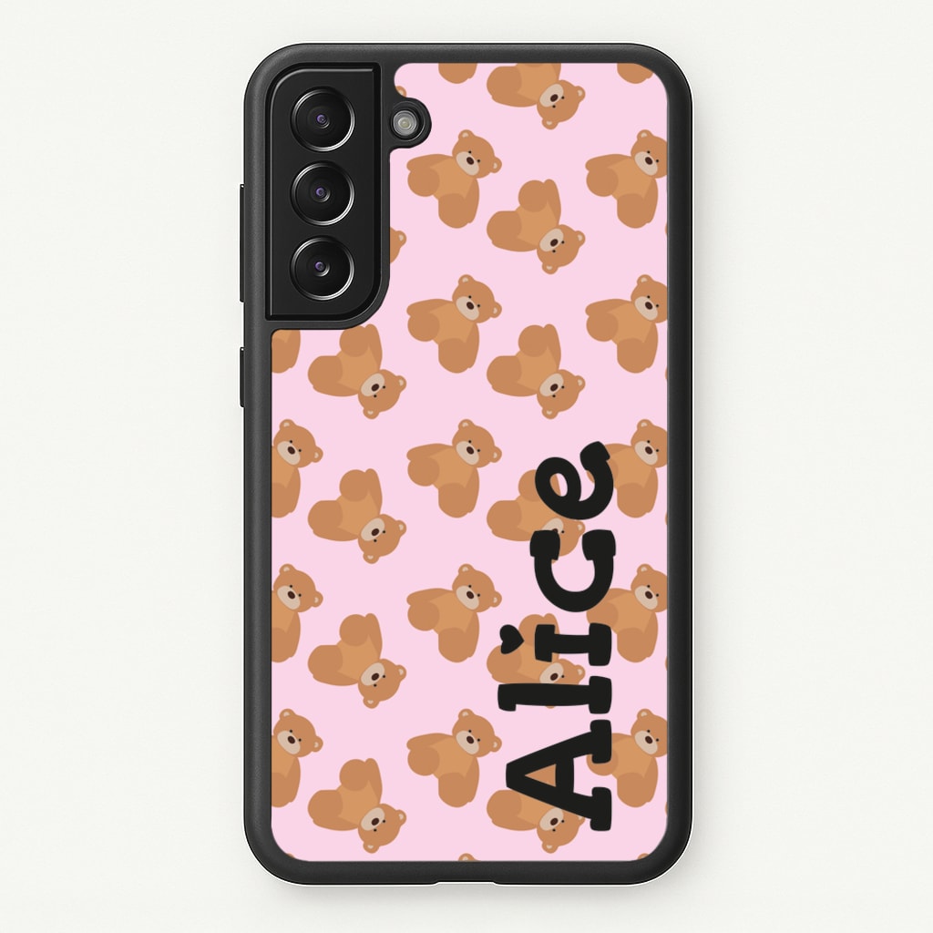 Teddy Bear Pattern - Personalised Christmas - Christmas Phone Case for Galaxy S22 Plus
