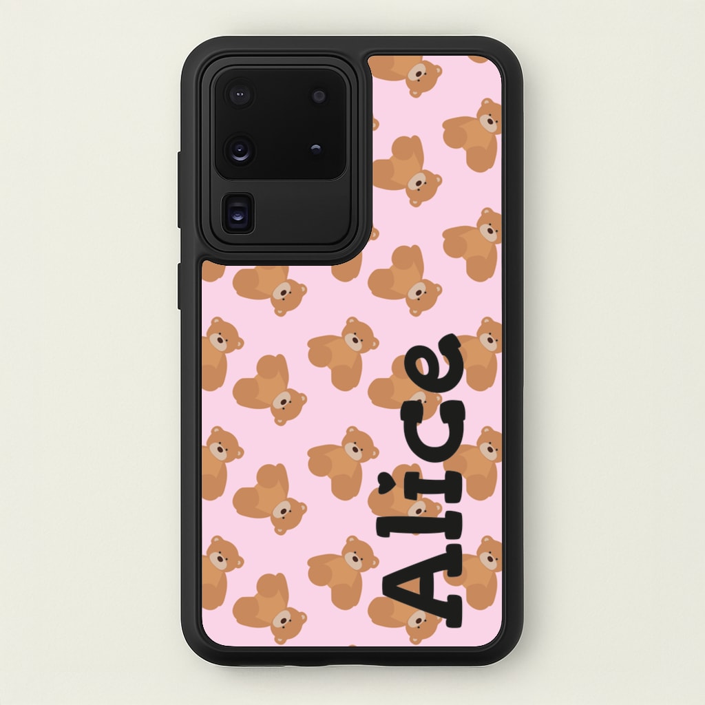 Teddy Bear Pattern - Personalised Christmas - Christmas Phone Case for Galaxy S20 Ultra