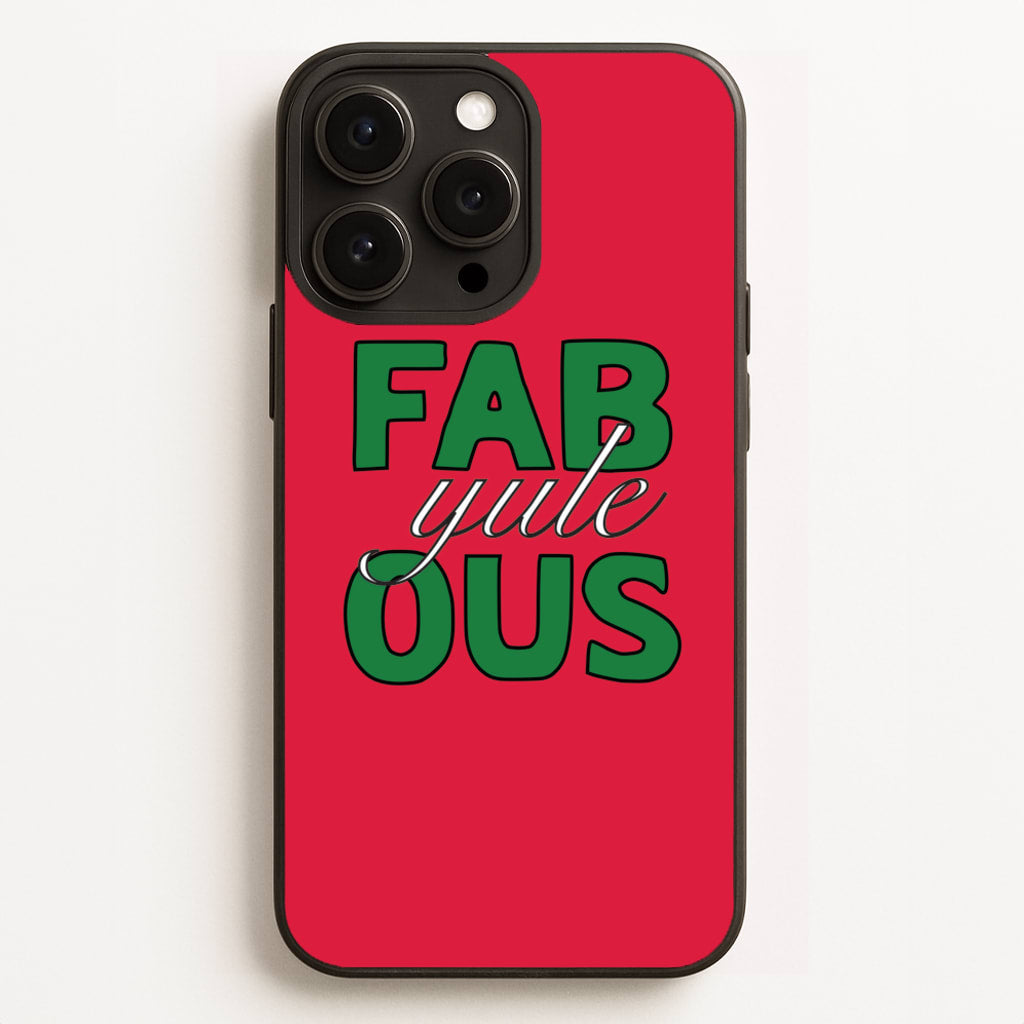 Fab-Yule-Ous Red - Christmas Puns - Christmas Puns Phone Case for iPhone 12 Pro Max