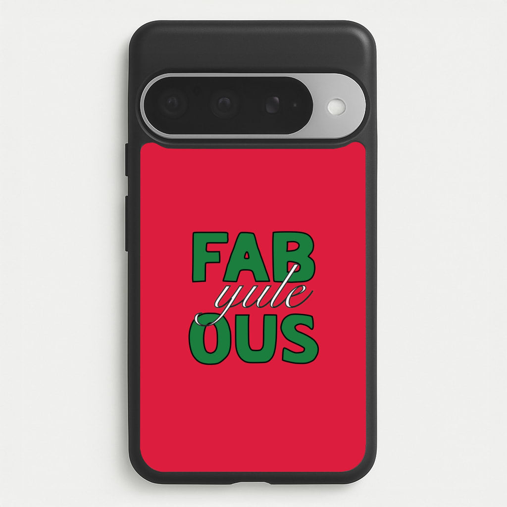 Fab-Yule-Ous Red - Christmas Puns Phone Case for Google Pixel 10 Pro XL