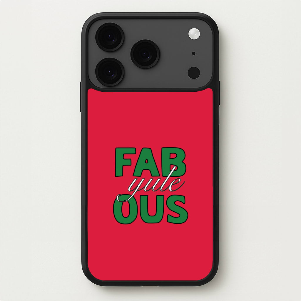 Fab-Yule-Ous Red - Christmas Puns Phone Case for iPhone 17 Pro Max