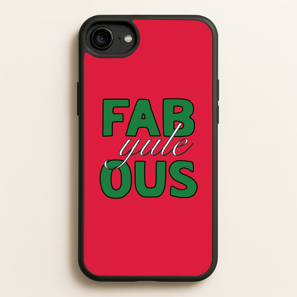 Fab-Yule-Ous Red - Christmas Puns - Christmas Puns Phone Case for iPhone 6 / 7 / 8 / SE