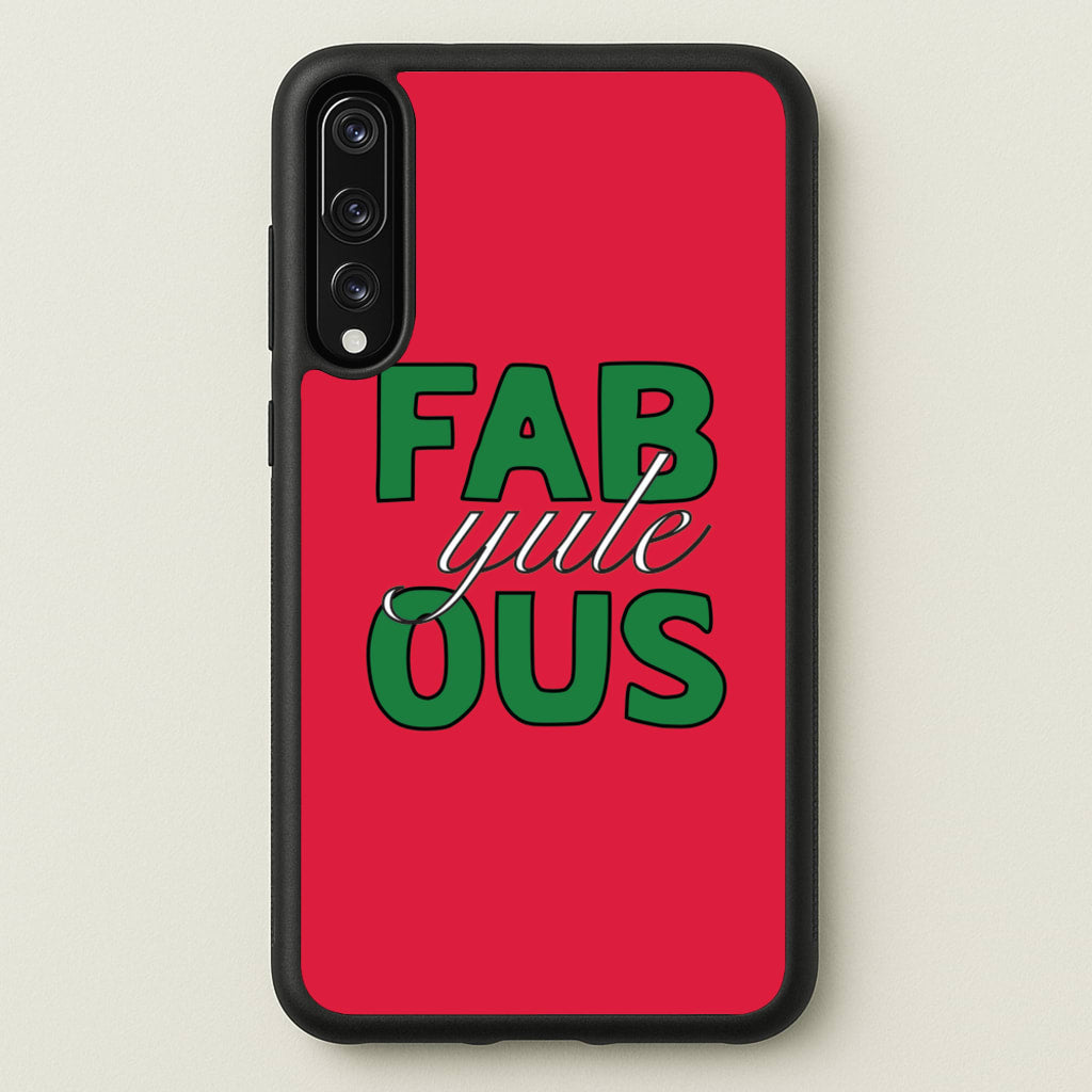 Fab-Yule-Ous Red - Christmas Puns - Christmas Puns Phone Case for Huawei P20 Pro