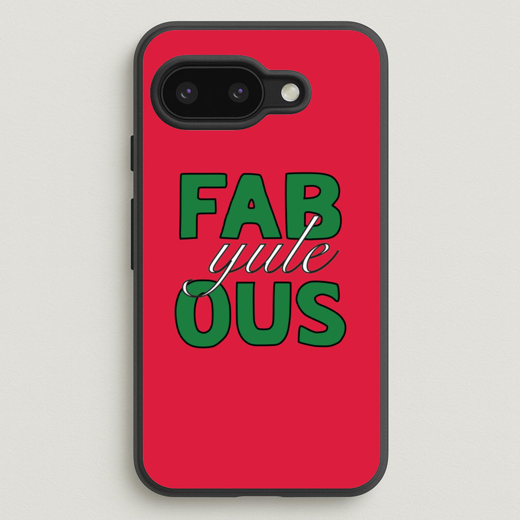 Fab-Yule-Ous Red - Christmas Puns - Christmas Puns Phone Case for Google Pixel 9a