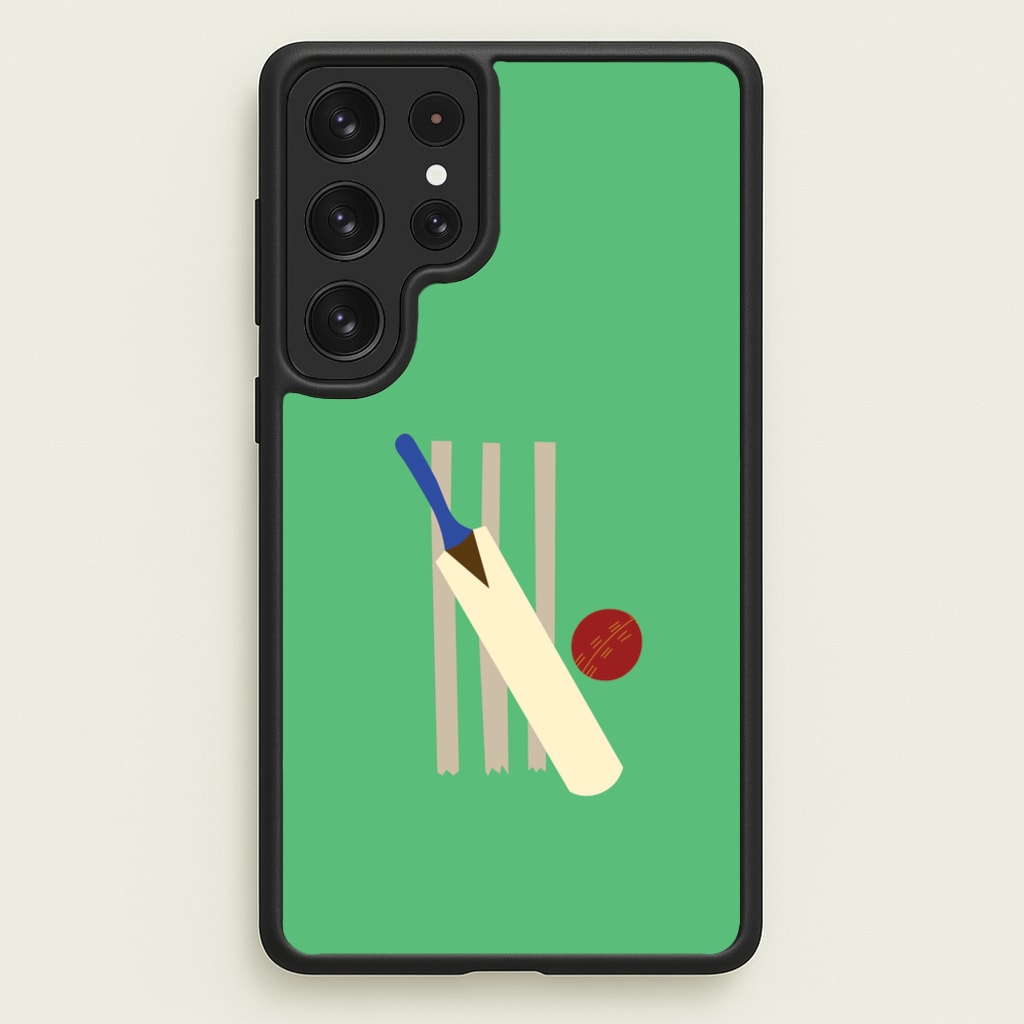Wickets - Cricket - Cricket Phone Case for Galaxy S22 Ultra