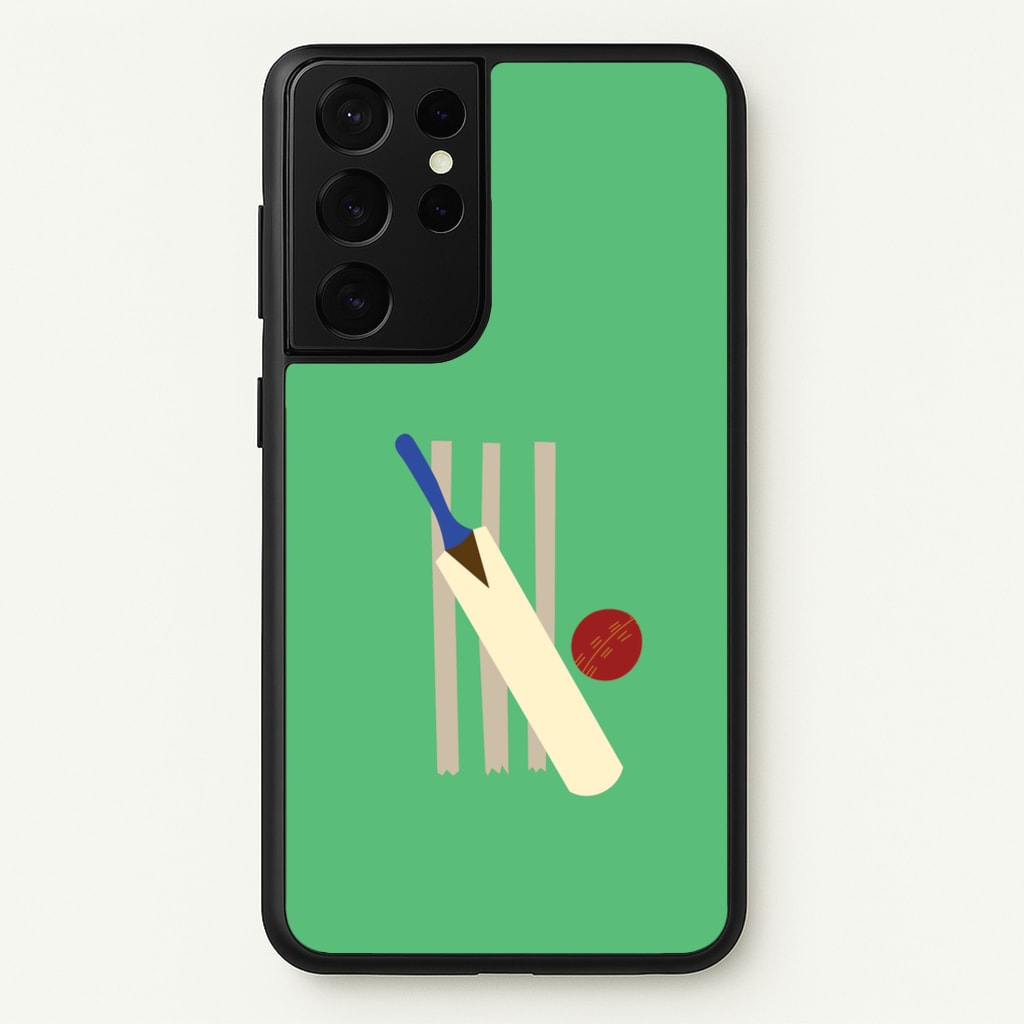 Wickets - Cricket - Cricket Phone Case for Galaxy S21 Ultra