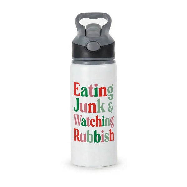 Eating Junk & Watching Rubbish Active Water Bottle - Black