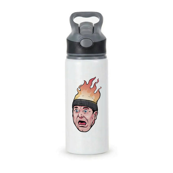 Flaming Beanie Active Water Bottle - Black