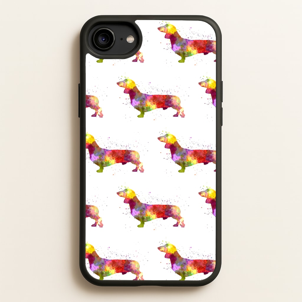 Watercolour Dachshund - Phone Case for iPhone 6 / 7 / 8 / SE