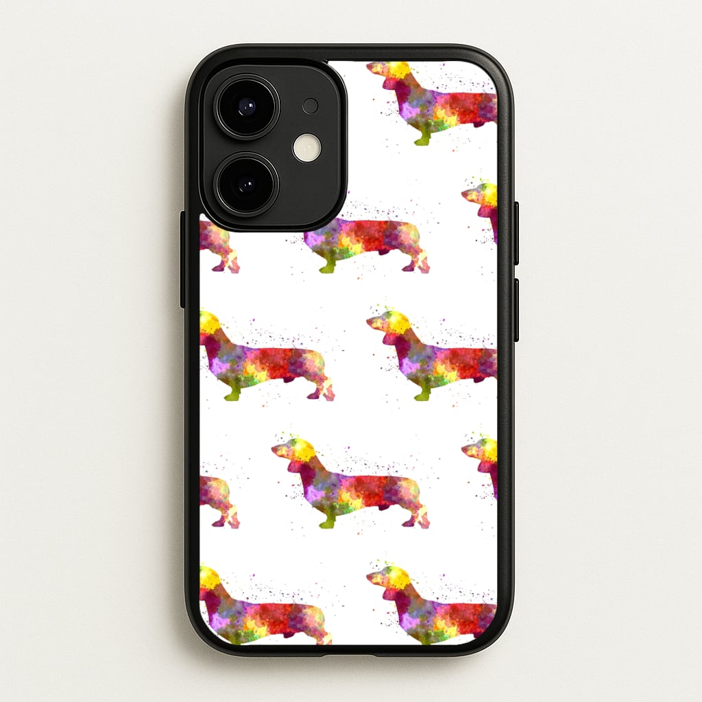 Watercolour Dachshund - Phone Case for iPhone 12 / 12 Pro