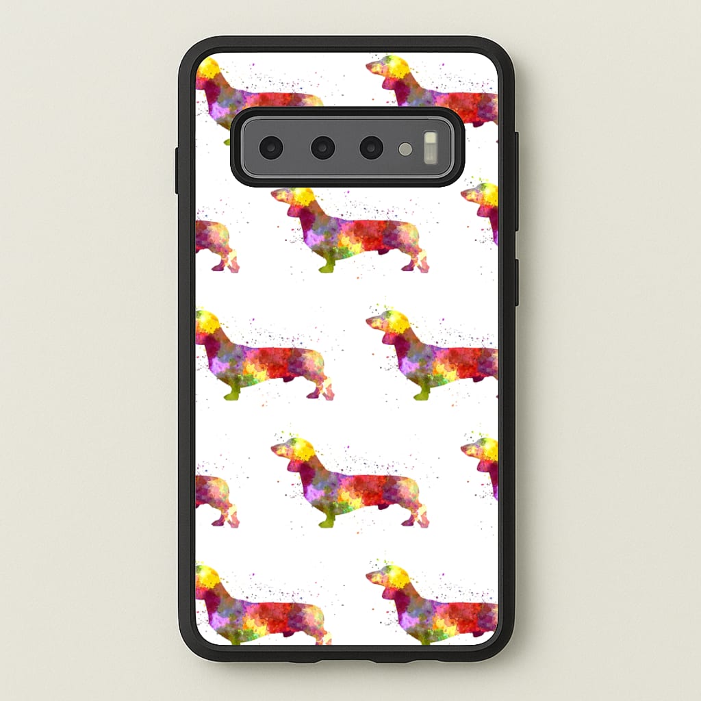 Watercolour Dachshund - Phone Case for Galaxy S10 Plus