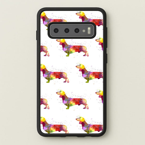 Watercolour Dachshund - Phone Case for Galaxy S10