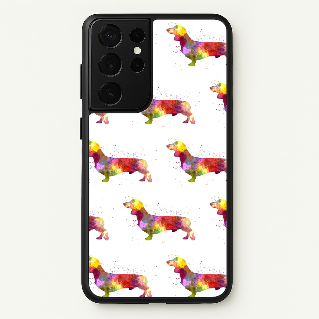 Watercolour Dachshund - Phone Case for Galaxy S21 Ultra