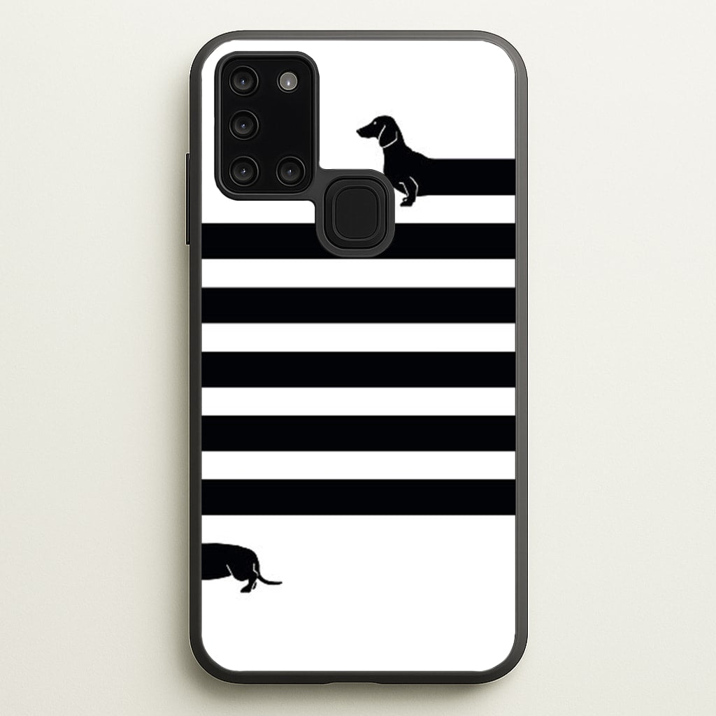 Dachshund Wrapped - Phone Case for Galaxy A21s