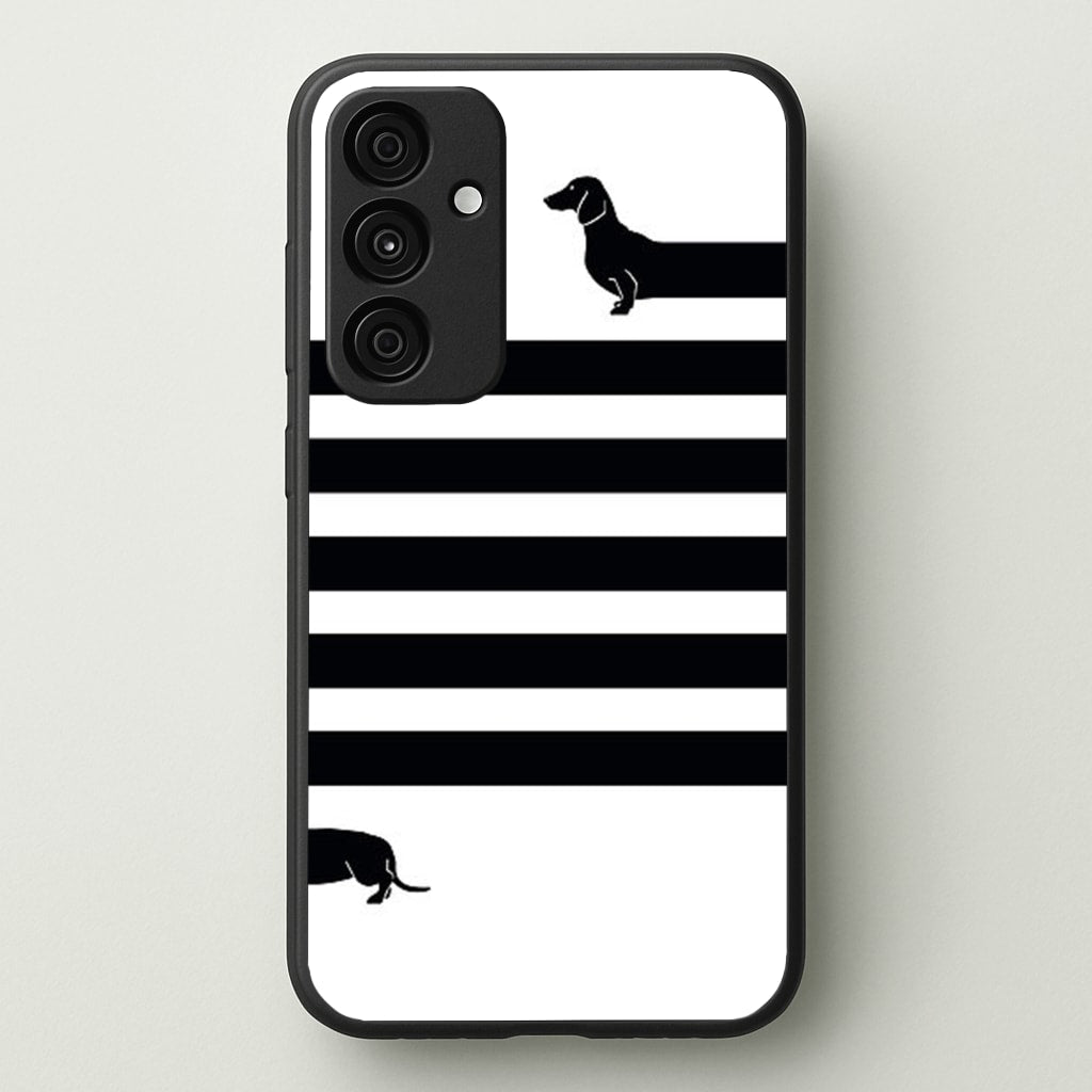 Dachshund Wrapped - Phone Case for Galaxy A55