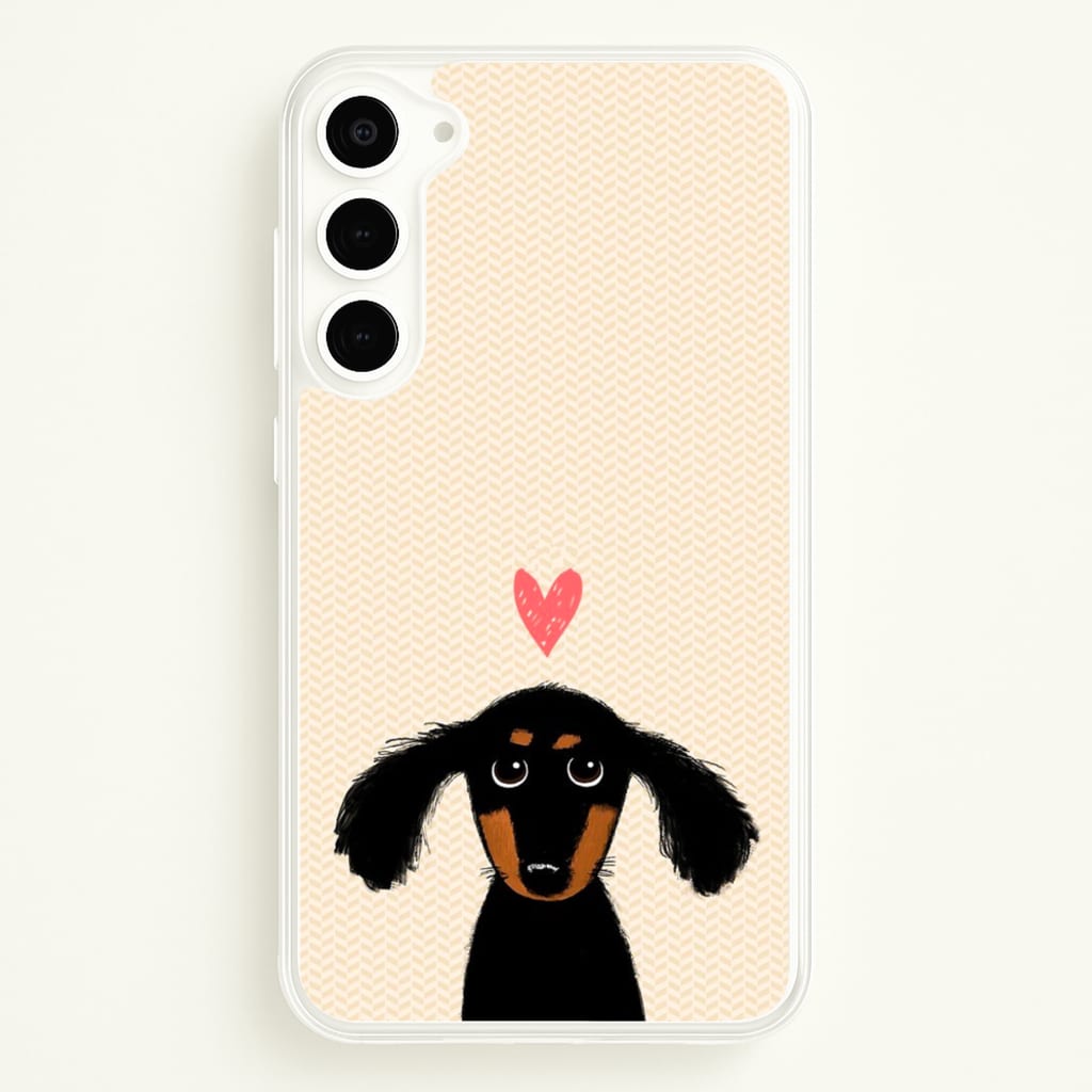 Dachshund Puppy Love - Phone Case for Galaxy S23