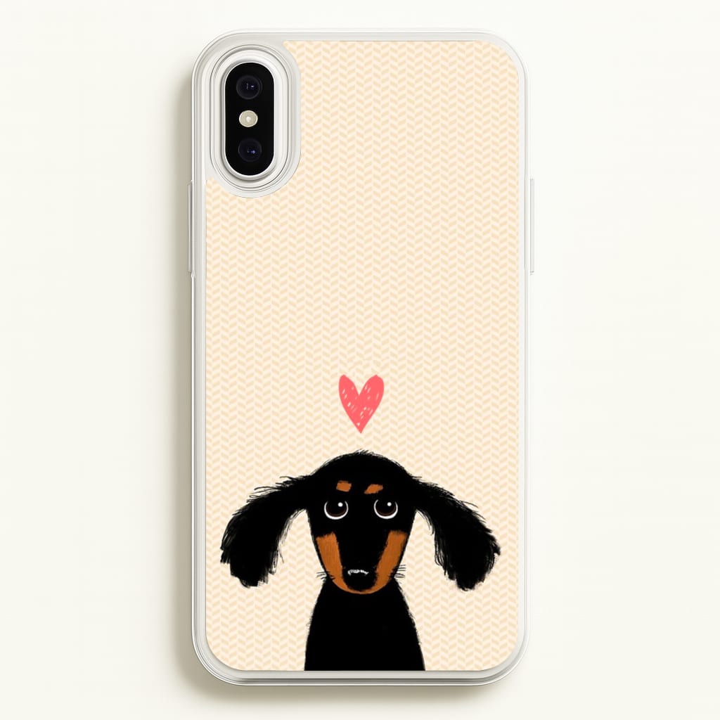 Dachshund Puppy Love - Phone Case for iPhone XS Max