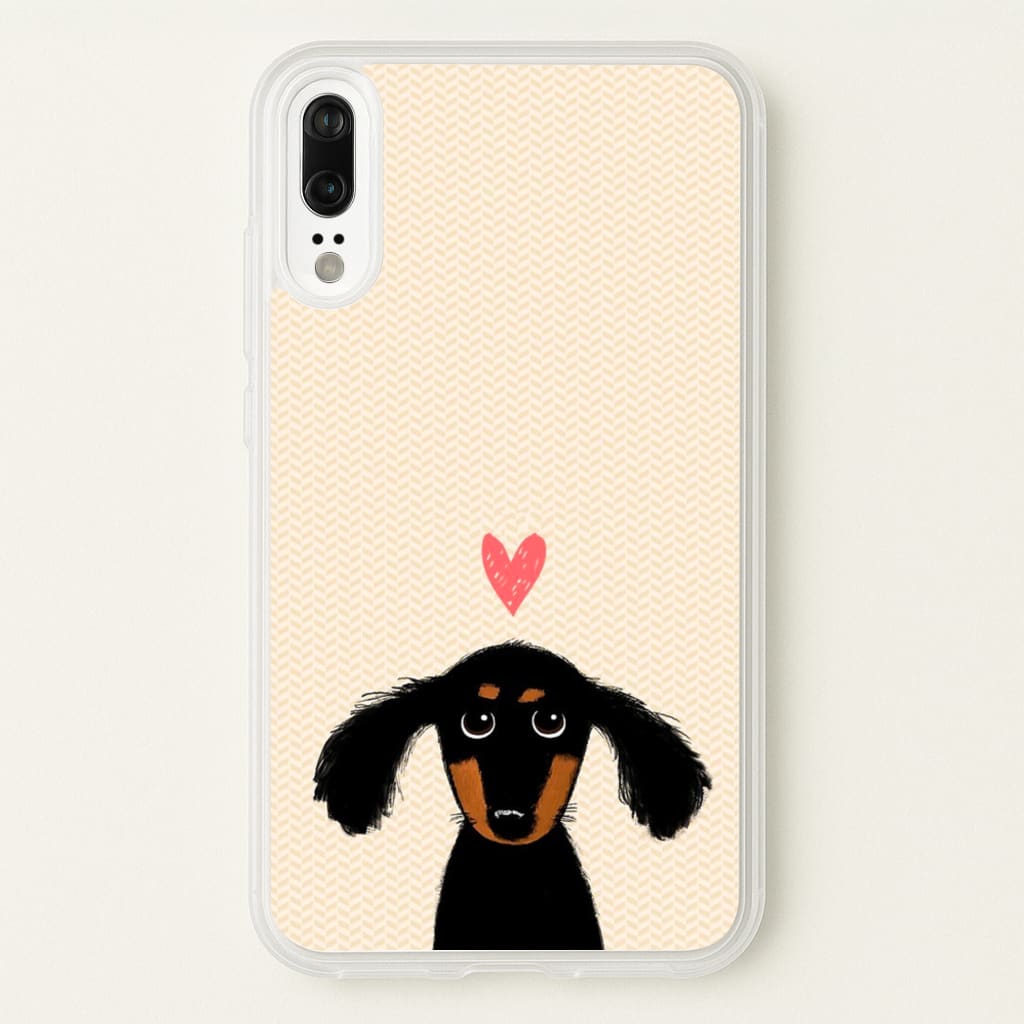 Dachshund Puppy Love - Phone Case for Huawei P20