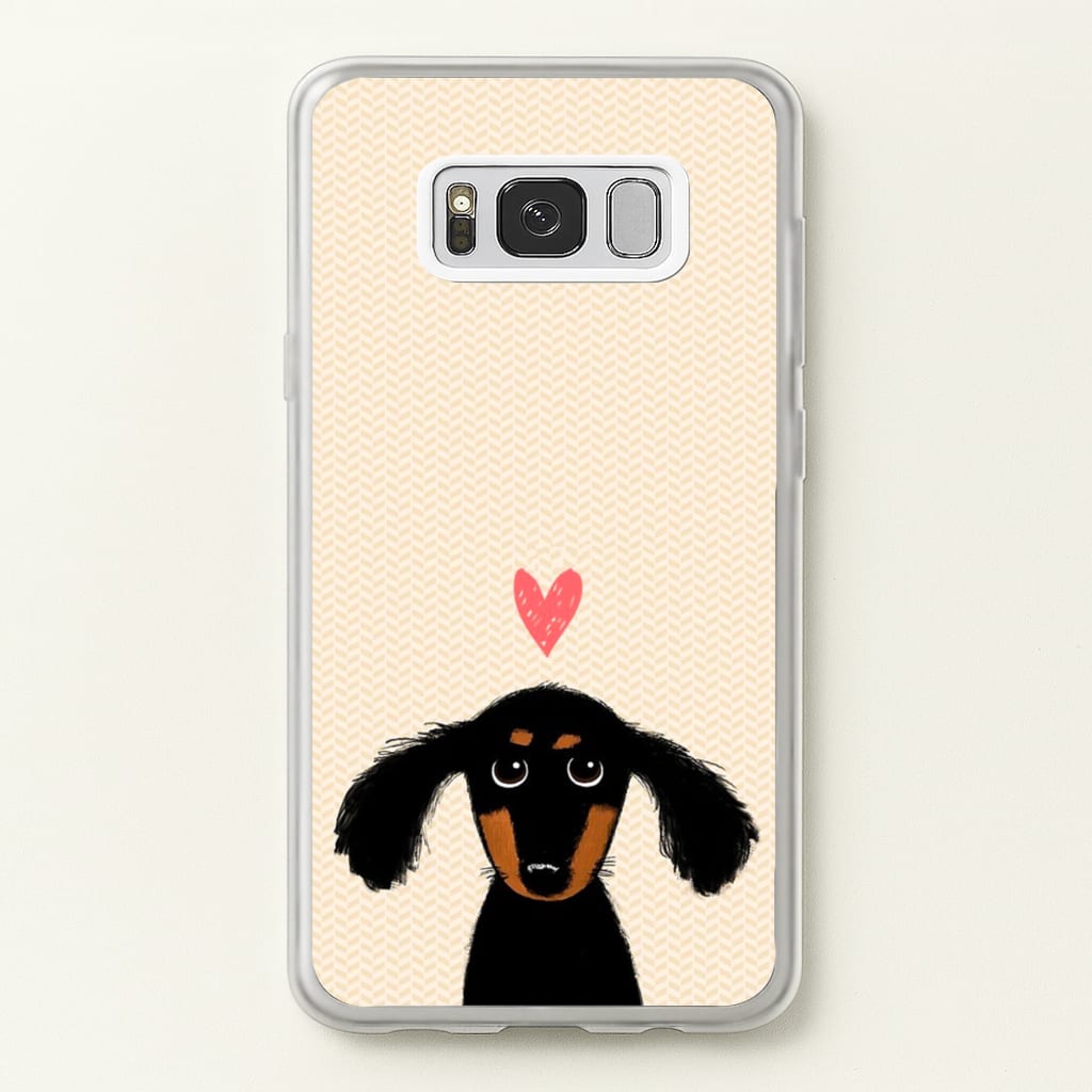Dachshund Puppy Love - Phone Case for Galaxy S8