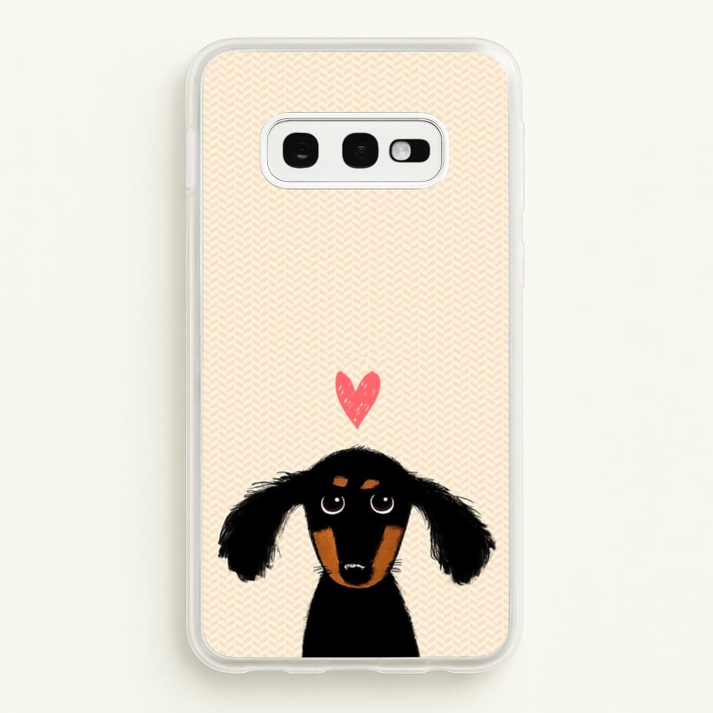 Dachshund Puppy Love - Phone Case for Galaxy S10e