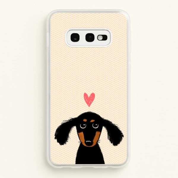Dachshund Puppy Love - Phone Case for Galaxy S10e