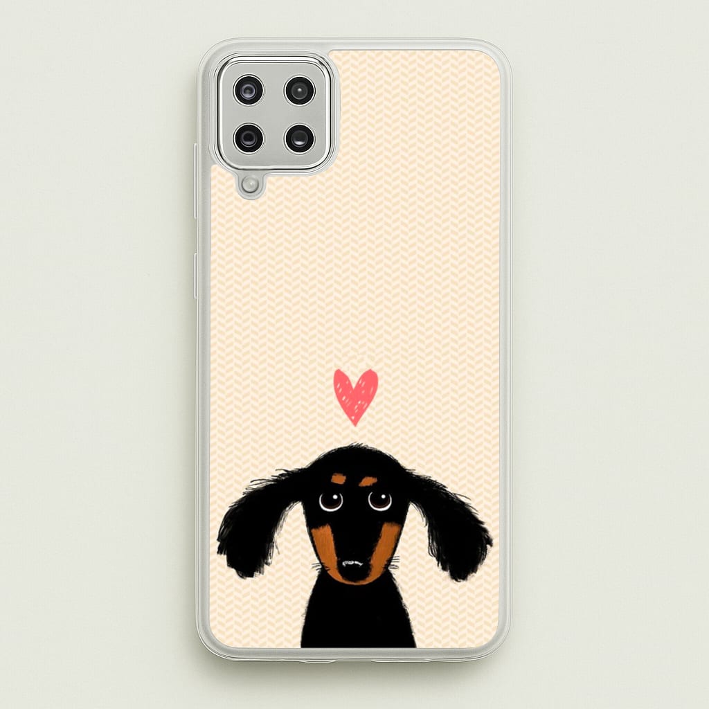 Dachshund Puppy Love - Phone Case for Galaxy A12