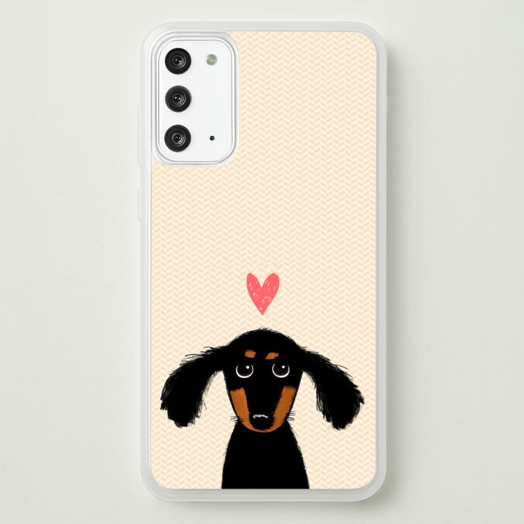 Dachshund Puppy Love - Phone Case for Galaxy Note 20