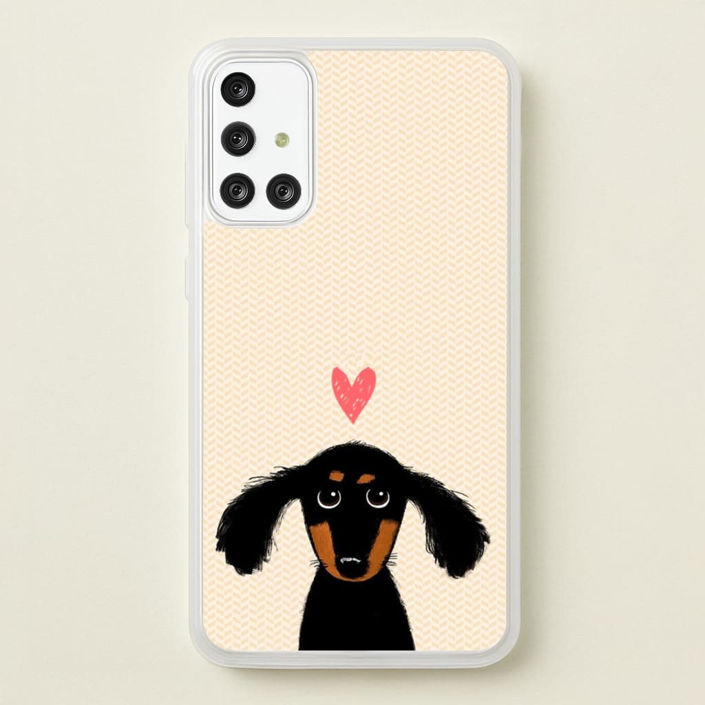 Dachshund Puppy Love - Phone Case for Galaxy A71