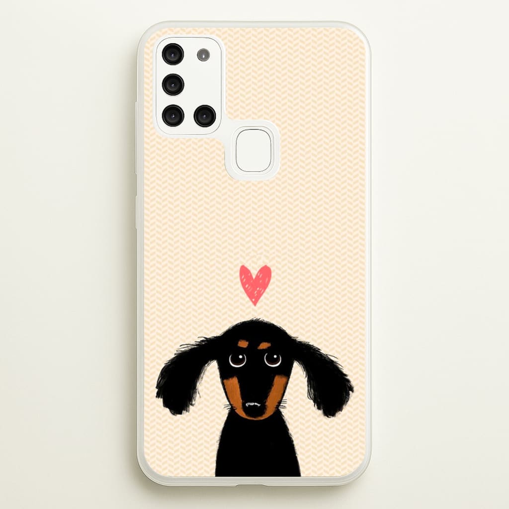 Dachshund Puppy Love - Phone Case for Galaxy A21s