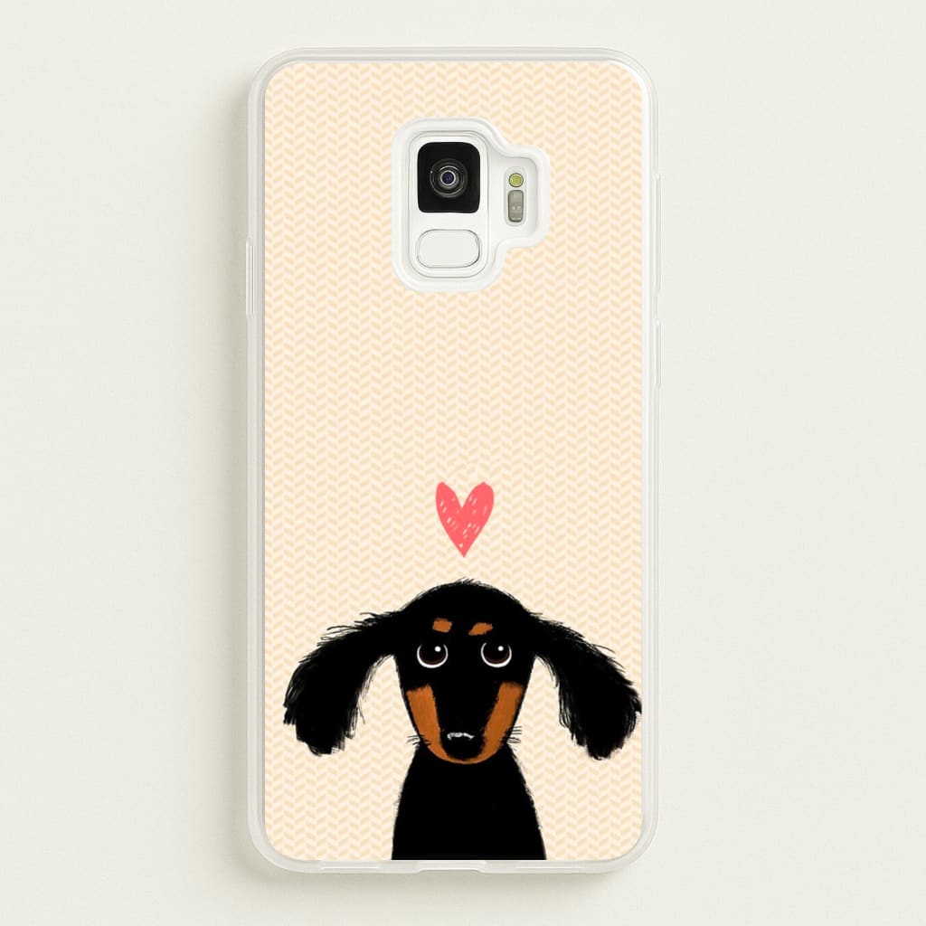 Dachshund Puppy Love - Phone Case for Galaxy S9