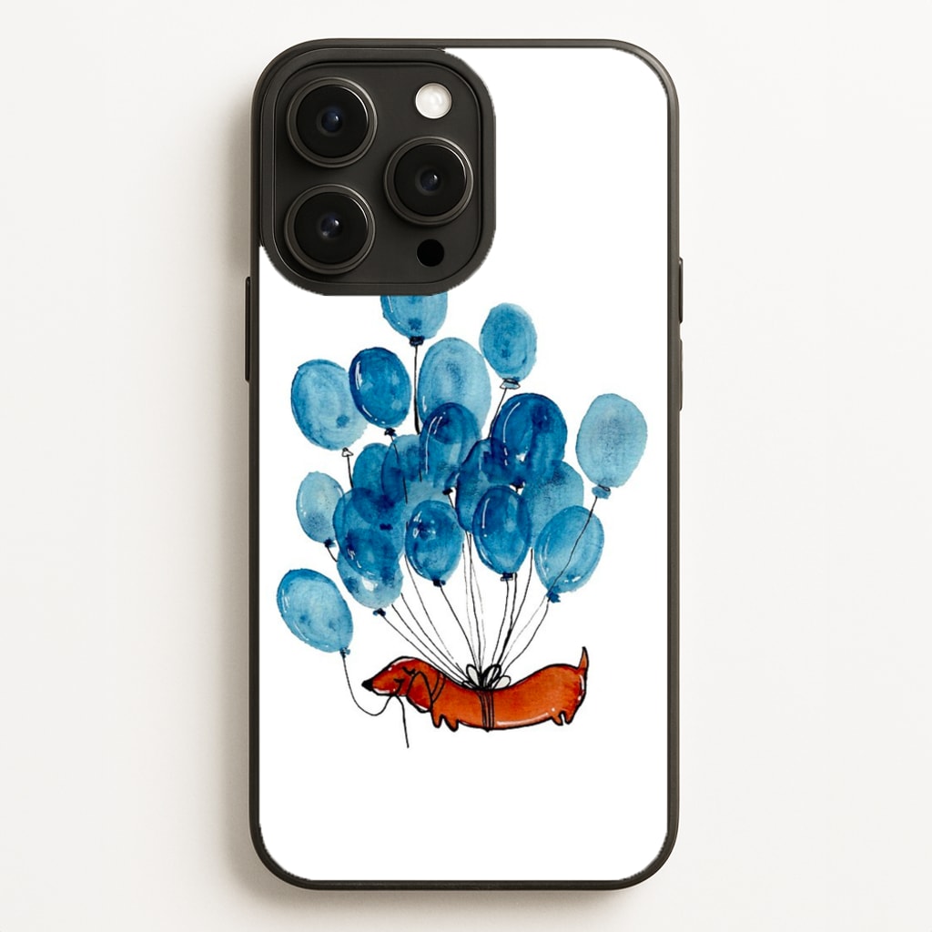 Dachshund And Balloons - Phone Case for iPhone 16 Pro Max