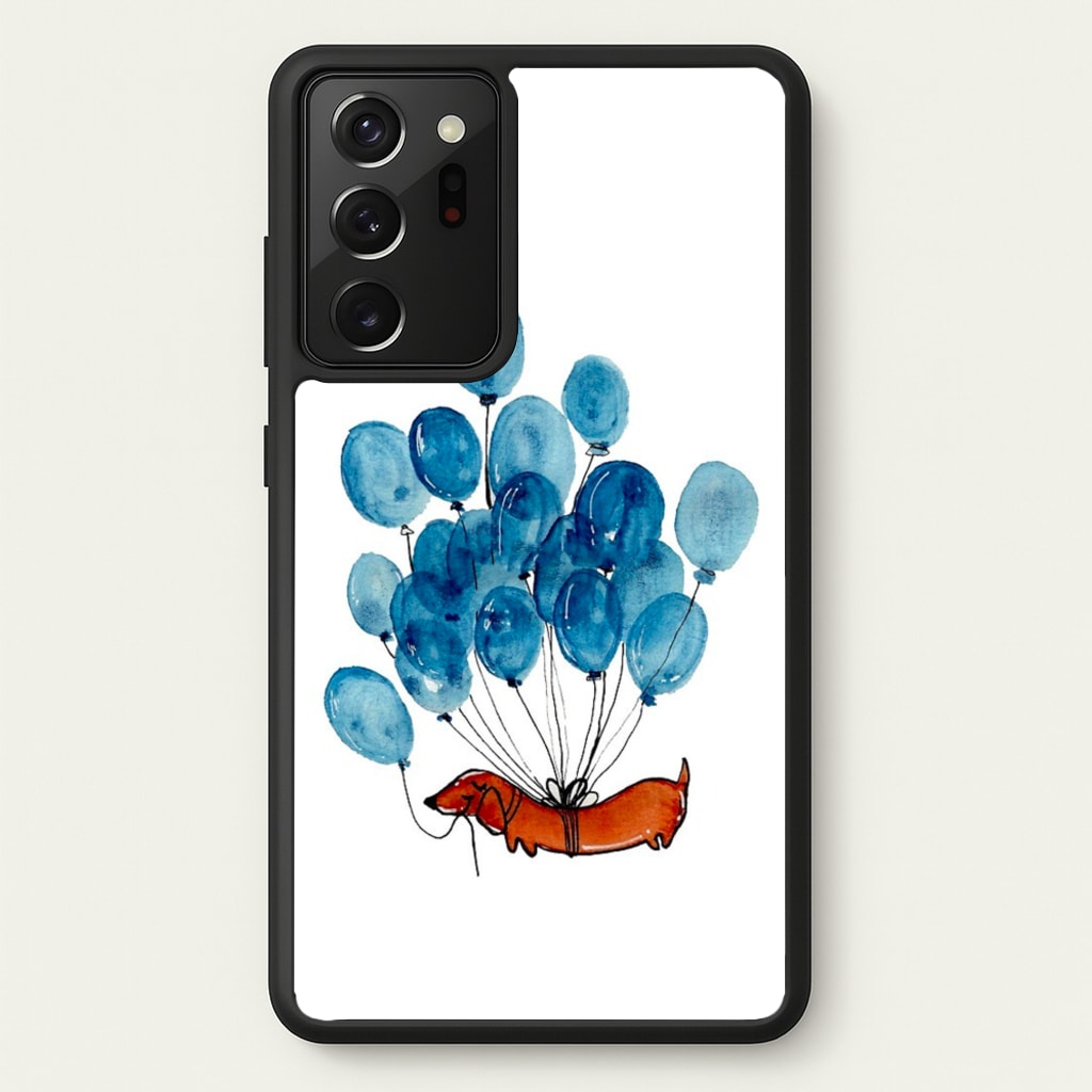 Dachshund And Balloons - Phone Case for Galaxy Note 20 Ultra