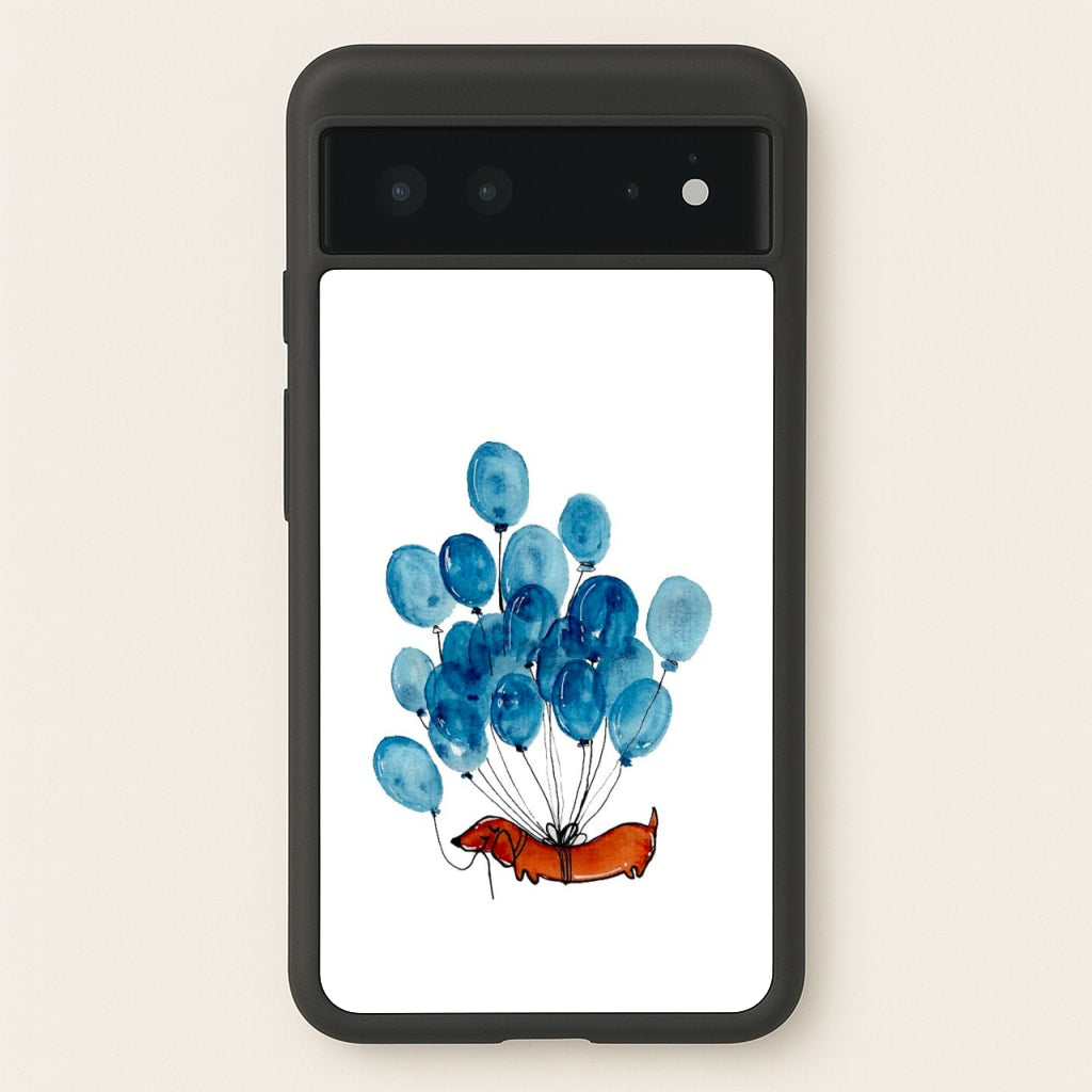 Dachshund And Balloons - Phone Case for Google Pixel 6