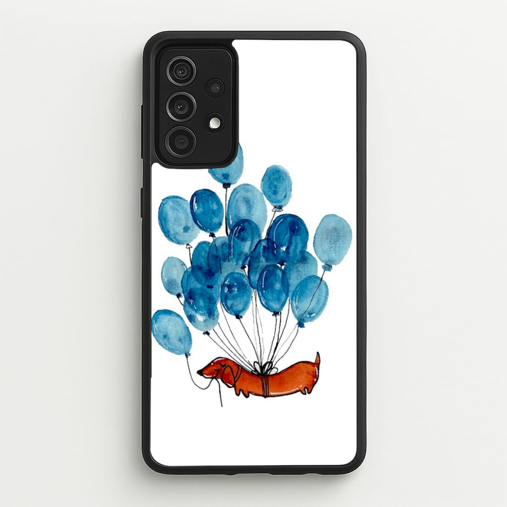 Dachshund And Balloons - Phone Case for Galaxy A52 / A52s