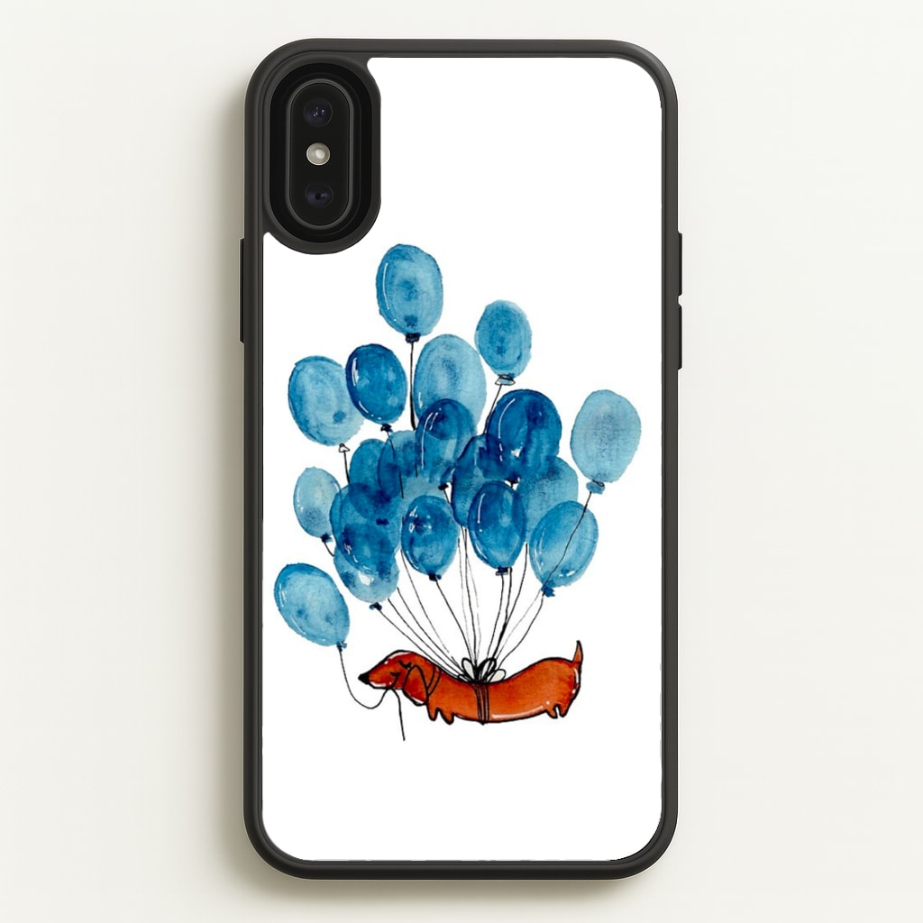 Dachshund And Balloons - Phone Case for iPhone XS Max